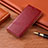 Leather Case Stands Flip Cover H12 Holder for Apple iPhone 13 Mini Red