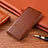 Leather Case Stands Flip Cover H12 Holder for Apple iPhone 14 Light Brown