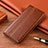 Leather Case Stands Flip Cover H13 Holder for Apple iPhone 13 Light Brown