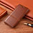 Leather Case Stands Flip Cover H14 Holder for Apple iPhone 14 Pro Light Brown