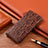 Leather Case Stands Flip Cover H17 Holder for Apple iPhone 13 Mini Brown