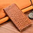 Leather Case Stands Flip Cover H18 Holder for Apple iPhone 13 Mini Light Brown