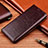 Leather Case Stands Flip Cover H19 Holder for Apple iPhone 13 Brown