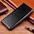 Leather Case Stands Flip Cover H19 Holder for Apple iPhone 15 Plus Black