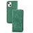 Leather Case Stands Flip Cover H30 Holder for Apple iPhone 15 Green