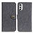 Leather Case Stands Flip Cover Holder A01D for Motorola Moto E32 Black