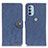 Leather Case Stands Flip Cover Holder A01D for Motorola Moto G31 Blue