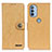 Leather Case Stands Flip Cover Holder A01D for Motorola Moto G31 Gold