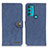 Leather Case Stands Flip Cover Holder A01D for Motorola Moto G71 5G Blue