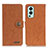 Leather Case Stands Flip Cover Holder A01D for OnePlus Nord 2 5G Brown