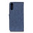 Leather Case Stands Flip Cover Holder A01D for Samsung Galaxy A02 Blue
