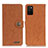 Leather Case Stands Flip Cover Holder A01D for Samsung Galaxy F02S SM-E025F Brown