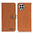 Leather Case Stands Flip Cover Holder A01D for Samsung Galaxy M33 5G Brown