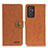 Leather Case Stands Flip Cover Holder A01D for Samsung Galaxy M54 5G Brown