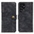 Leather Case Stands Flip Cover Holder A01D for Samsung Galaxy S23 Ultra 5G Black