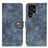 Leather Case Stands Flip Cover Holder A01D for Samsung Galaxy S23 Ultra 5G Blue