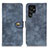 Leather Case Stands Flip Cover Holder A01D for Samsung Galaxy S24 Ultra 5G Blue