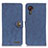 Leather Case Stands Flip Cover Holder A01D for Samsung Galaxy XCover 5 SM-G525F Blue