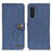 Leather Case Stands Flip Cover Holder A01D for Sony Xperia 10 III SOG04 Blue