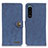 Leather Case Stands Flip Cover Holder A01D for Sony Xperia 5 III Blue