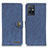 Leather Case Stands Flip Cover Holder A01D for Vivo Y55 5G Blue