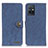 Leather Case Stands Flip Cover Holder A01D for Vivo Y55s 5G Blue