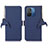 Leather Case Stands Flip Cover Holder A01D for Xiaomi Redmi 11A 4G Blue