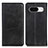 Leather Case Stands Flip Cover Holder A02D for Google Pixel 8a 5G Black