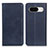 Leather Case Stands Flip Cover Holder A02D for Google Pixel 8a 5G Blue