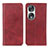 Leather Case Stands Flip Cover Holder A02D for Huawei Honor 90 5G Red