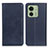 Leather Case Stands Flip Cover Holder A02D for Motorola Moto Edge (2023) 5G Blue