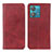 Leather Case Stands Flip Cover Holder A02D for Motorola Moto Edge 40 Neo 5G Red