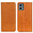 Leather Case Stands Flip Cover Holder A02D for Motorola Moto G 5G (2023) Light Brown