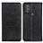 Leather Case Stands Flip Cover Holder A02D for Motorola Moto G Play (2023) Black