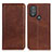 Leather Case Stands Flip Cover Holder A02D for Motorola Moto G Power (2022) Brown