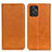 Leather Case Stands Flip Cover Holder A02D for Motorola Moto G Power 5G (2023) Light Brown