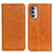 Leather Case Stands Flip Cover Holder A02D for Motorola Moto G Stylus (2022) 5G Light Brown