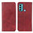 Leather Case Stands Flip Cover Holder A02D for Motorola Moto G40 Fusion Red