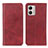 Leather Case Stands Flip Cover Holder A02D for Motorola Moto G53j 5G Red