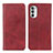 Leather Case Stands Flip Cover Holder A02D for Motorola Moto G71s 5G Red