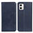 Leather Case Stands Flip Cover Holder A02D for Motorola Moto G73 5G Blue