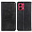 Leather Case Stands Flip Cover Holder A02D for Motorola Moto G84 5G Black