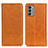 Leather Case Stands Flip Cover Holder A02D for Nokia G400 5G Light Brown