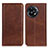 Leather Case Stands Flip Cover Holder A02D for OnePlus 11R 5G Brown