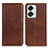 Leather Case Stands Flip Cover Holder A02D for OnePlus Nord 2T 5G Brown