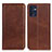 Leather Case Stands Flip Cover Holder A02D for OnePlus Nord CE 2 5G Brown