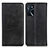 Leather Case Stands Flip Cover Holder A02D for Oppo A16s Black