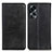 Leather Case Stands Flip Cover Holder A02D for Oppo A38 Black