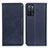 Leather Case Stands Flip Cover Holder A02D for Oppo A55 5G Blue