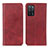 Leather Case Stands Flip Cover Holder A02D for Oppo A55 5G Red